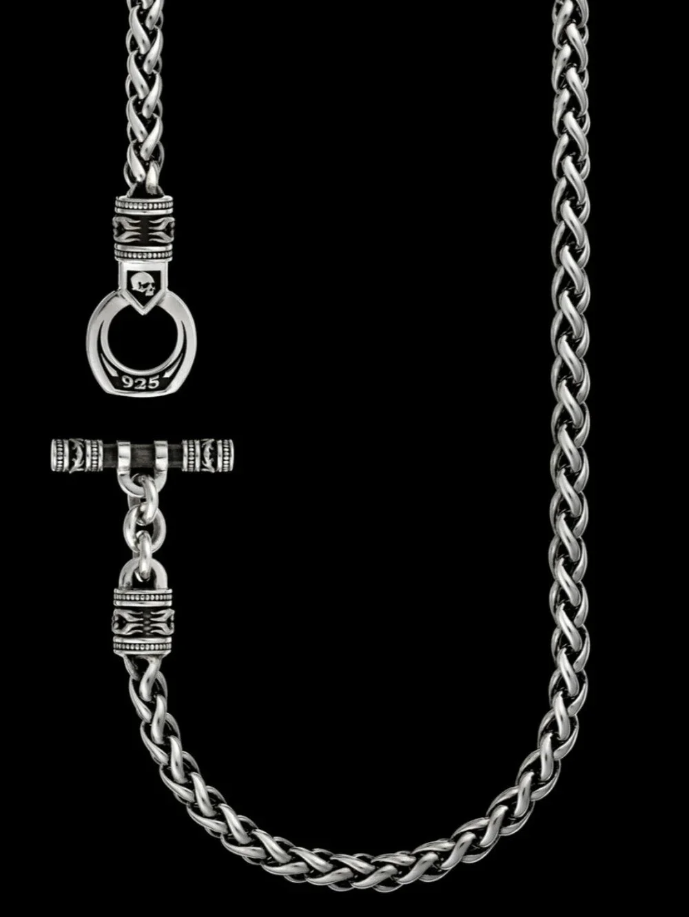 Night Rider 925 Silver King Chain and Pendant